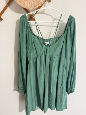 Lost + Wander Willow in the Wind Mini Dress — Field Green